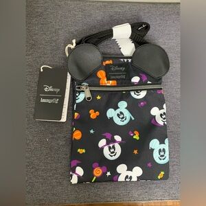 Loungefly Disney Mickey & Minnie Mouse Halloween Passport Crossbody Bag NEW!